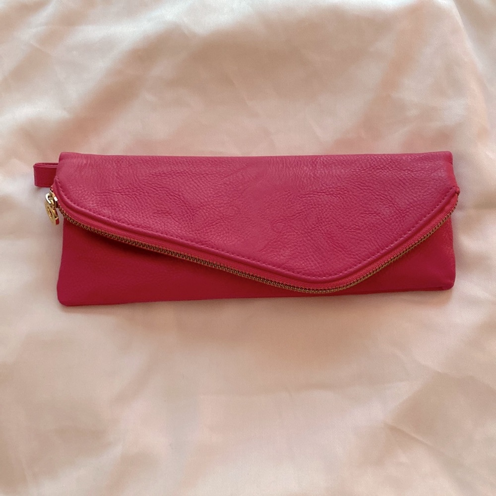 Mud Pie pink clutch